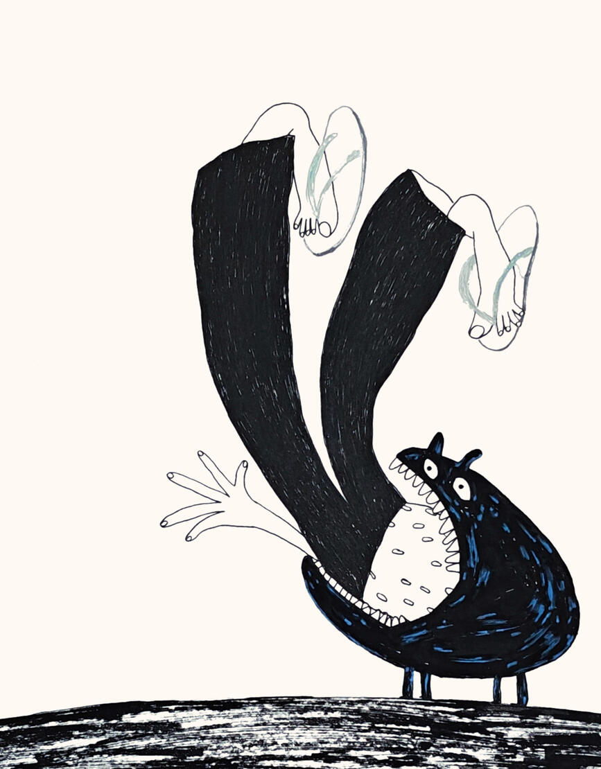 Creature 8 x 10 inches | Pen and ink on paper | 2015 Sold