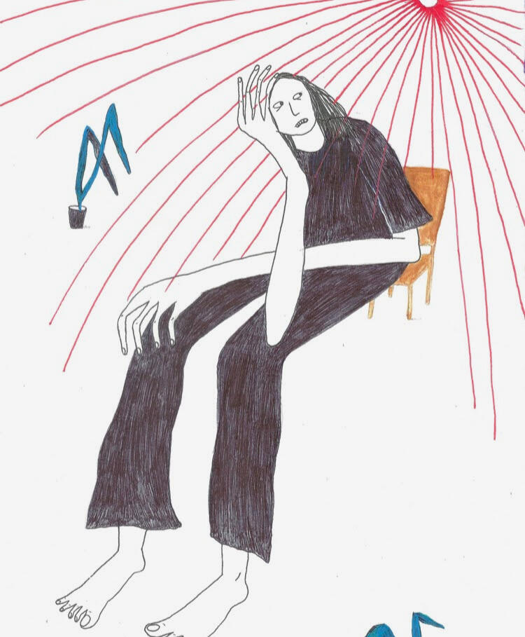 Vitamin D 7.5 x 10.5 inches | Pen and paint on paper | 2017