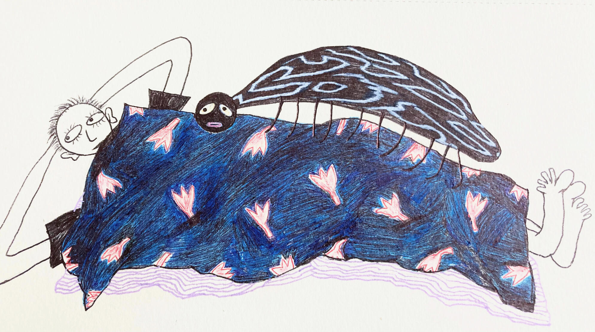 Old friend 8 x 5 inches (approx) Pen on paper | 2024